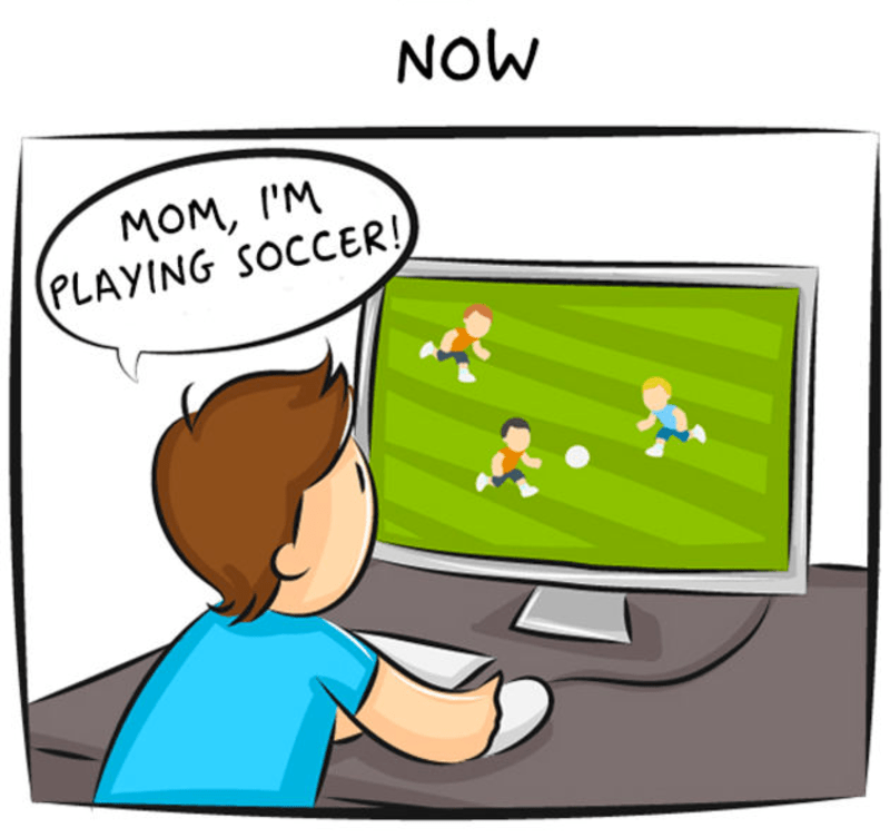 Teď - "Mami, hraju fotbal!"