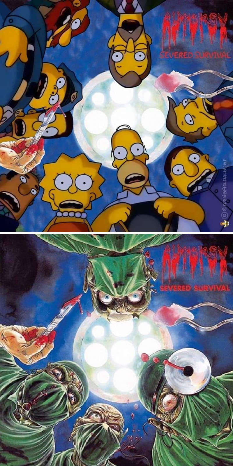 Simpsonovi na přebalech rockových a metalových desek 17