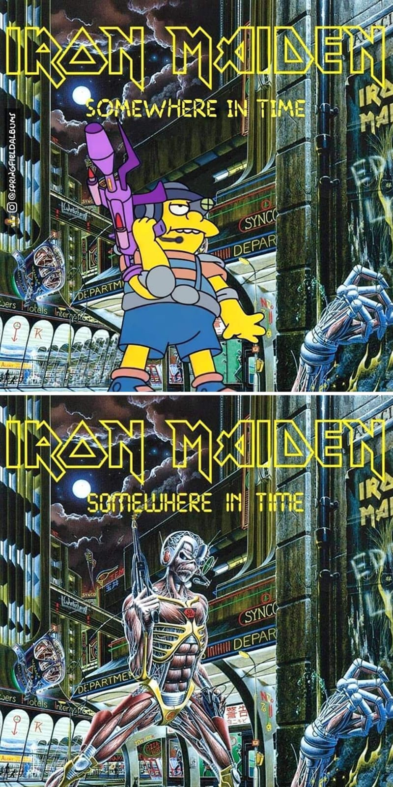 Simpsonovi na přebalech rockových a metalových desek 2