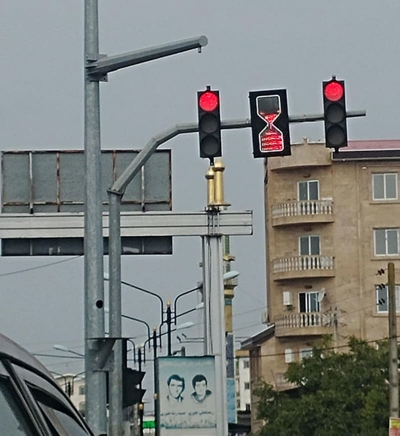 Přesýpačky na semaforech