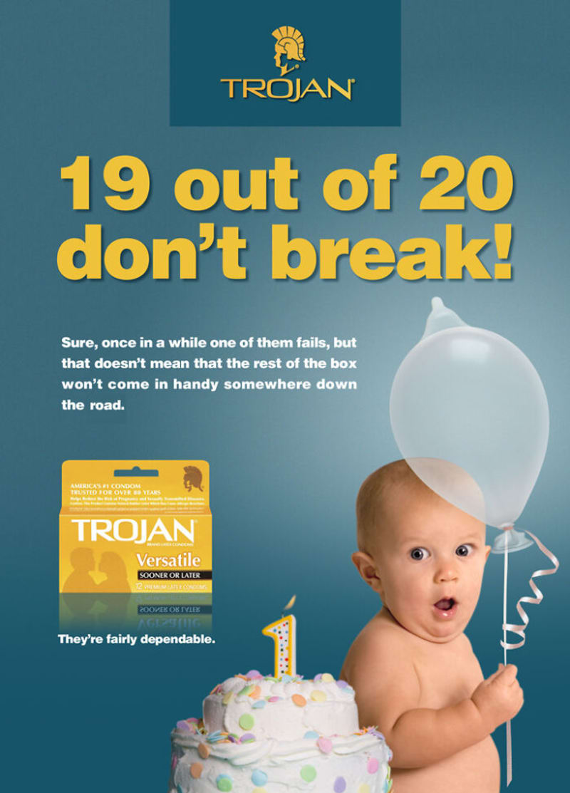 Kondomy Trojan - 19 z 20 se neprotrhne