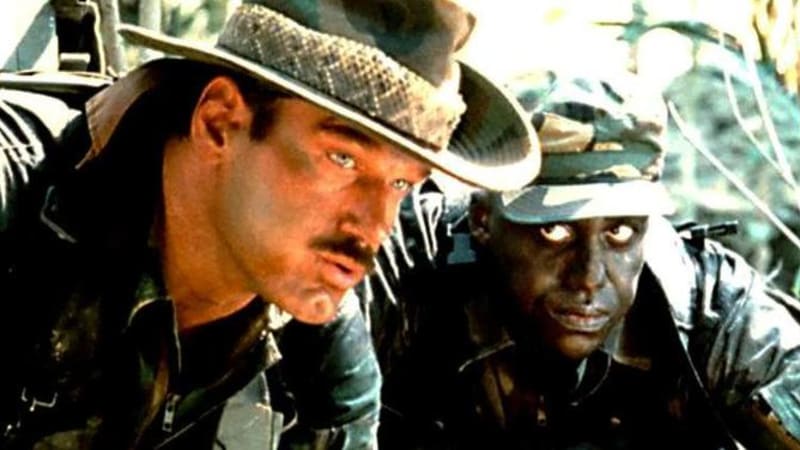 Blain (Jesse Ventura) a Mac (Bill Duke) ve filmu Predátor