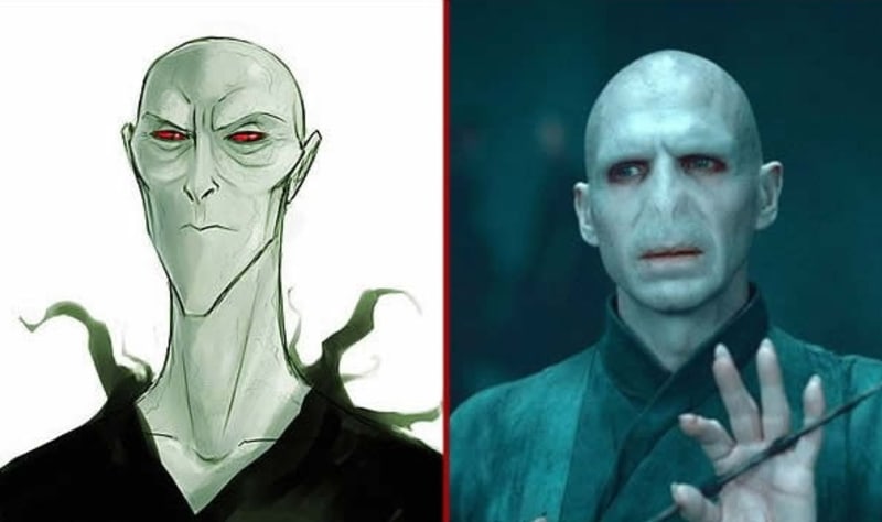 Lord Voldemort | „Tvář jako hlava hada s rudýma očima.“