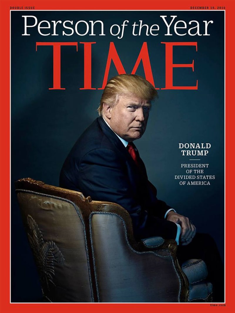 Originální titulní strana - "Donald Trump: prezident Rozdělených států amerických"