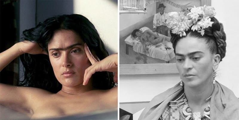 Salma Hayek jako Frida Kahlo ve filmu Frida (2002)