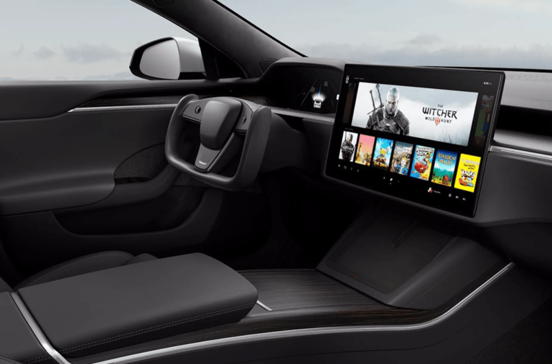 Interiér inovované řady Tesla Model S a Model Y