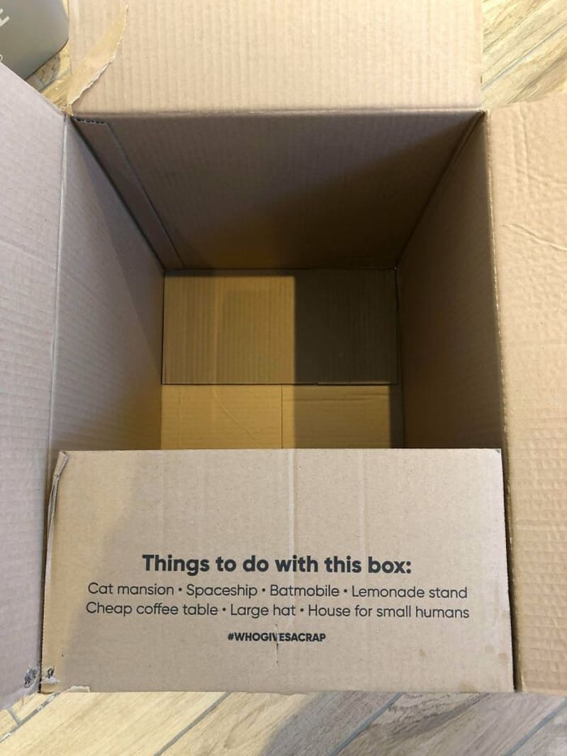 Krabice obsahující návod, jak by se dal prodloužit její život