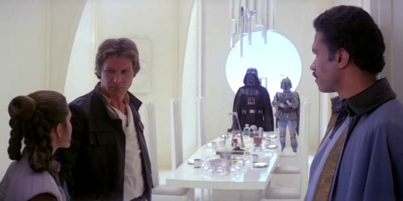 Star Wars: Epizoda V - Impérium vrací úder (1980) - Scéna, ve které si Darth Vader pozve hrdiny na večeři. Jakoby na to snad měl Darth Vader čas, chuť nebo povahu!