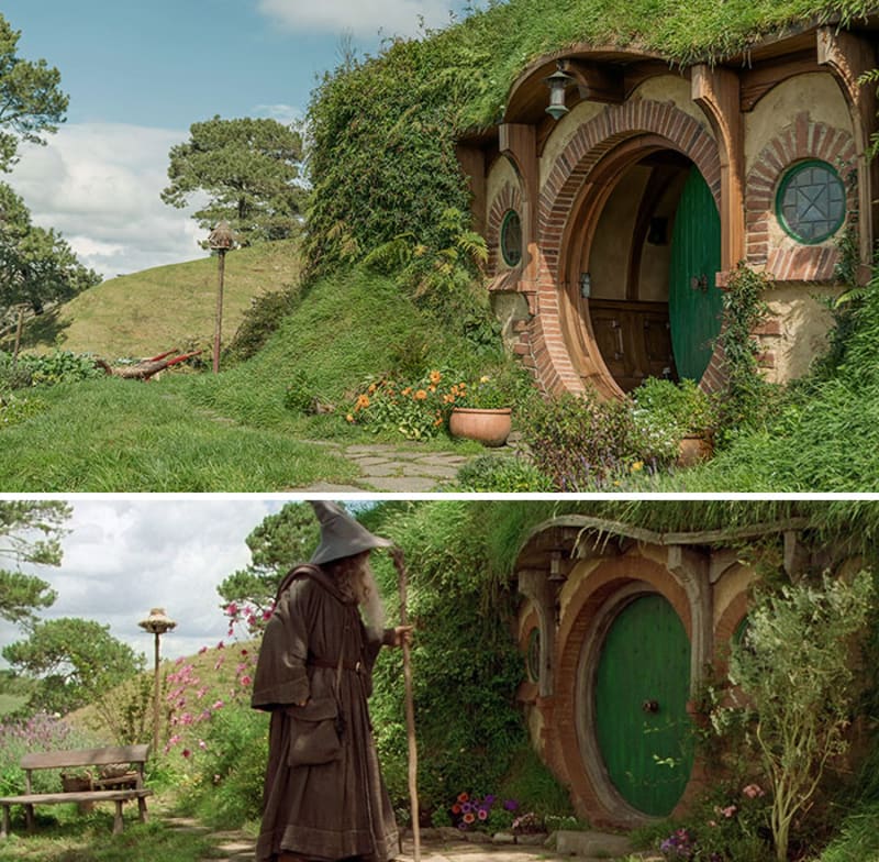 Nora Bilbo Pytlíka v Hobitíně – Hobbiton Movie Set, Matamata, Nový Zéland