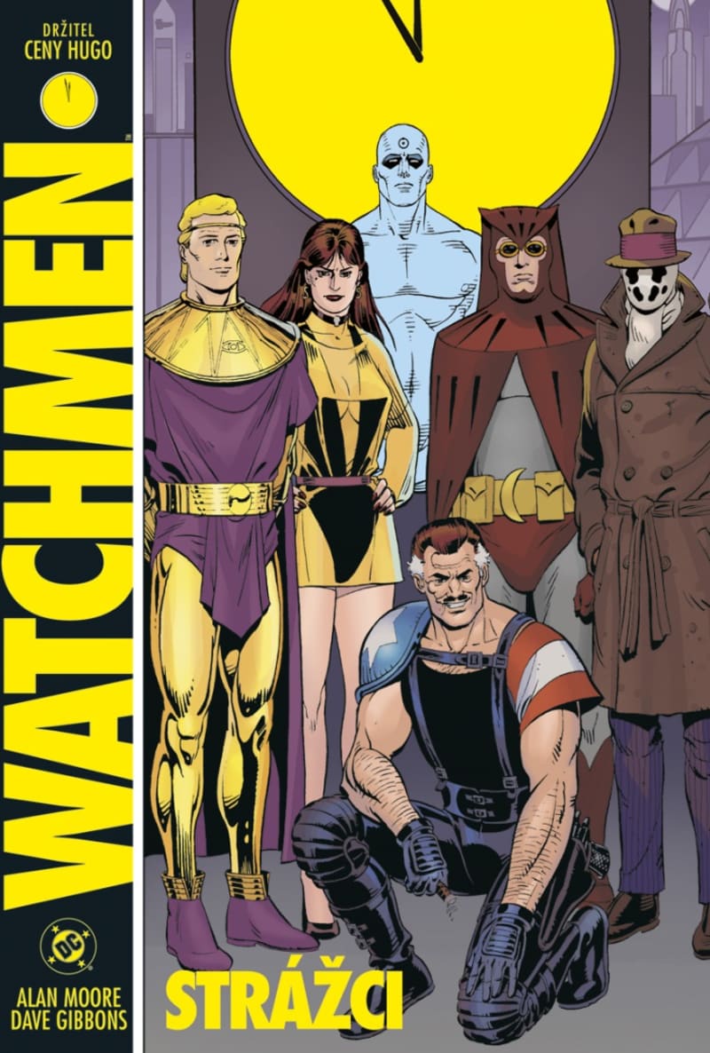 Watchmen – Strážci (1986-1987) od Alana Moorea – Legendární superhrdinská satira, v níž se zavržení maskování hrdinové snaží zachránit svět.