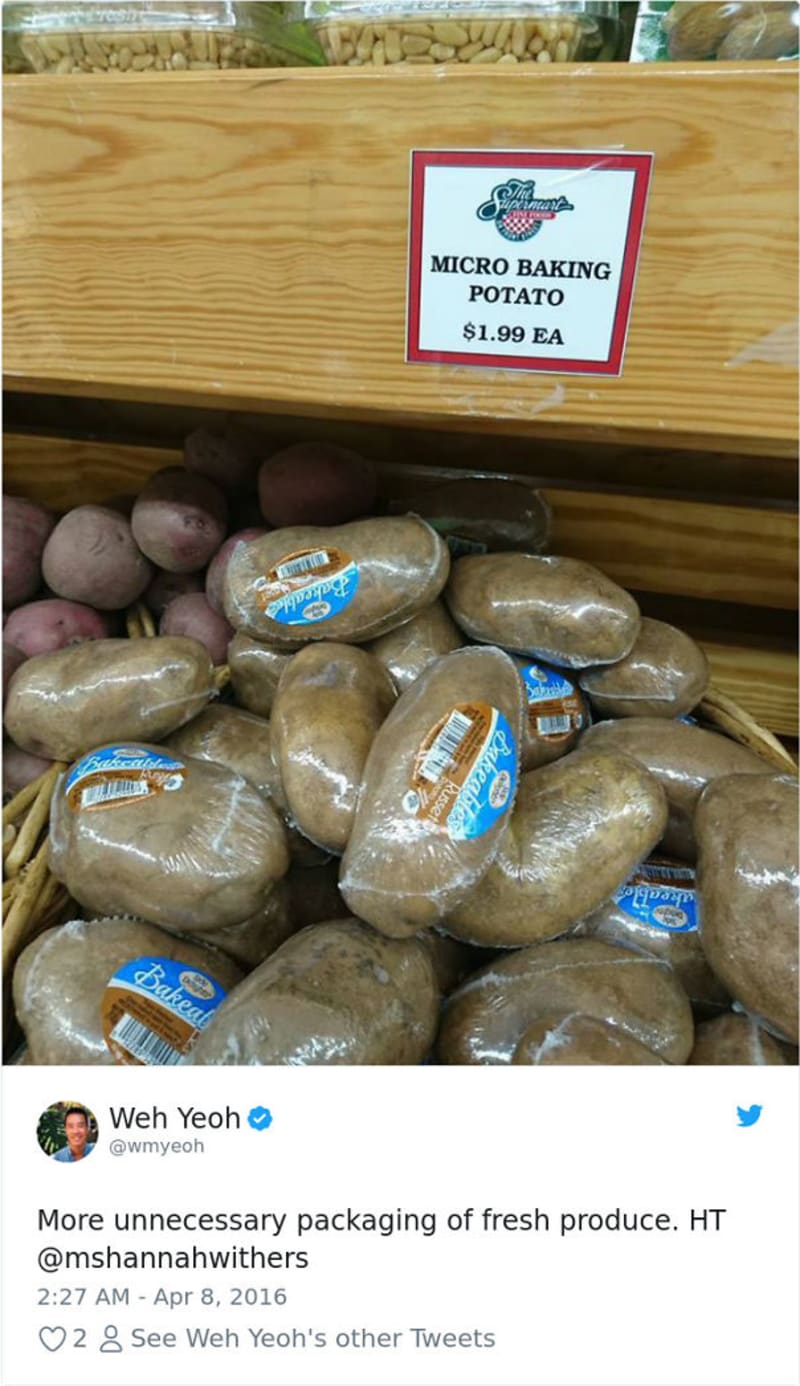 Jednotlivě balené brambory, to chceš!