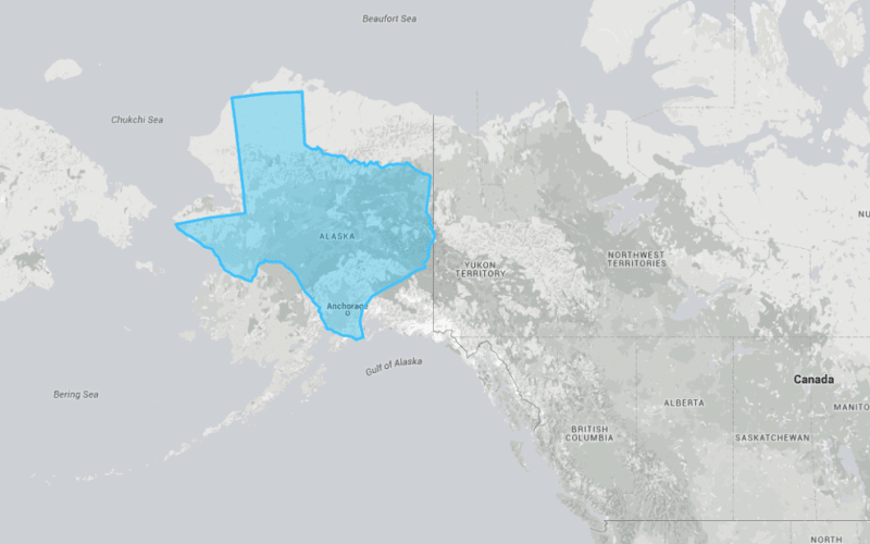 Druhý největší americký stát Texas není za Aljaškou v přímém srovnání zase tak výrazně pozadu.