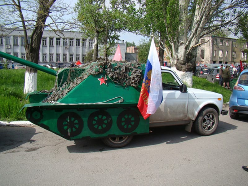Ruská auta jako tanky 21