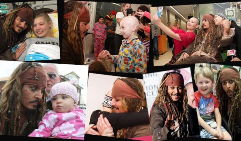 Johnny Depp dělá radost nemocným dětem