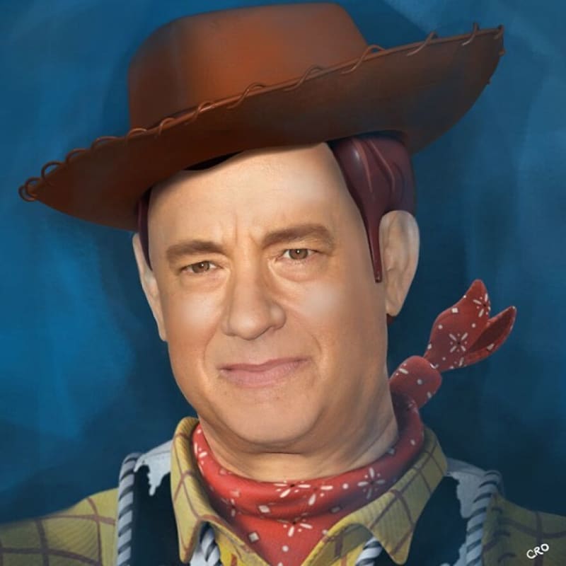 Tom Hanks jako Woody (Příběh hraček)