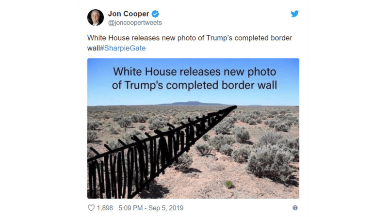 Nové foto hotové Trumpovy zdi na hranicích