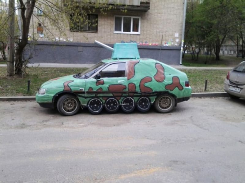 Ruská auta jako tanky 11