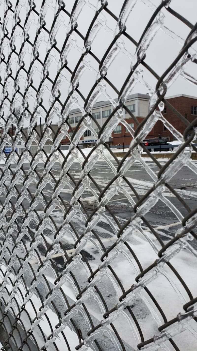 Spojené ploty dokazující sílu zimy