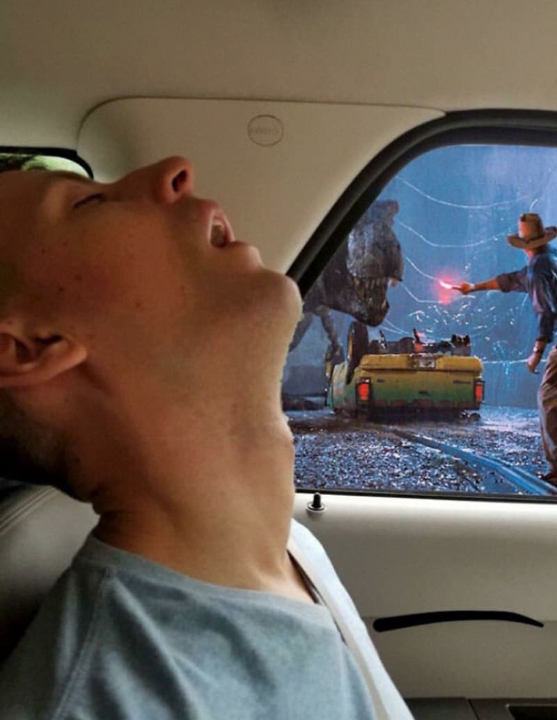 Týpek usnul v autě - bitva ve Photoshopu 5