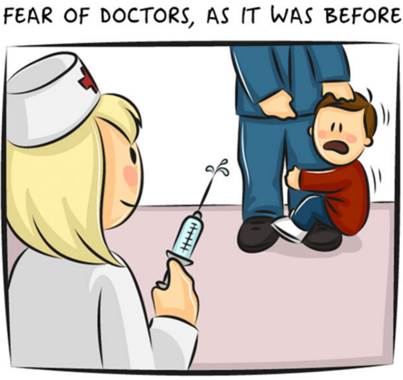 Strach z doktorů kdysi