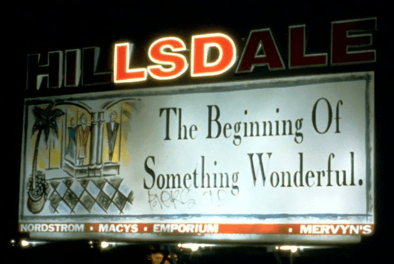 Zkratka LSD místo nápisu HILLSDALE asi mluví za vše.