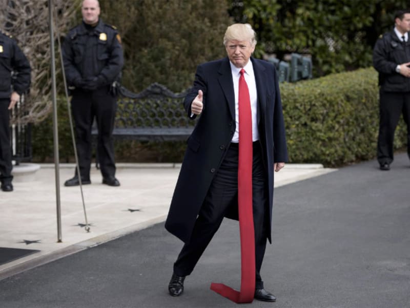Trump a jeho fakt dlouhé kravaty 2