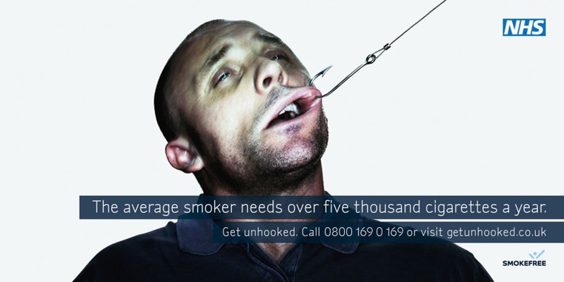 kampaň proti kouření, Ministerstvo zdravotnictví - Velká Británie - Zakázáno jako "příliš intenzivní a děsivé pro děti"