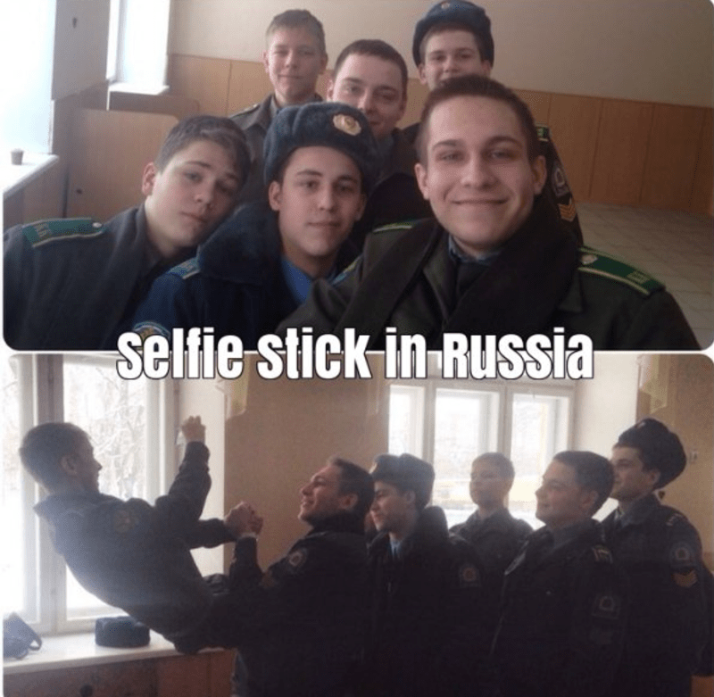 Selfie stick - level Rusko