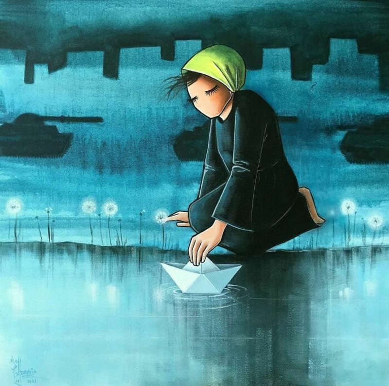 Emotivní obrazy od první afghánské pouliční umělkyně 19