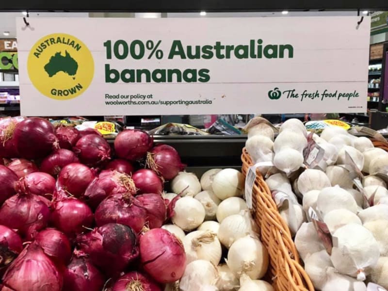 "100% australské banány"