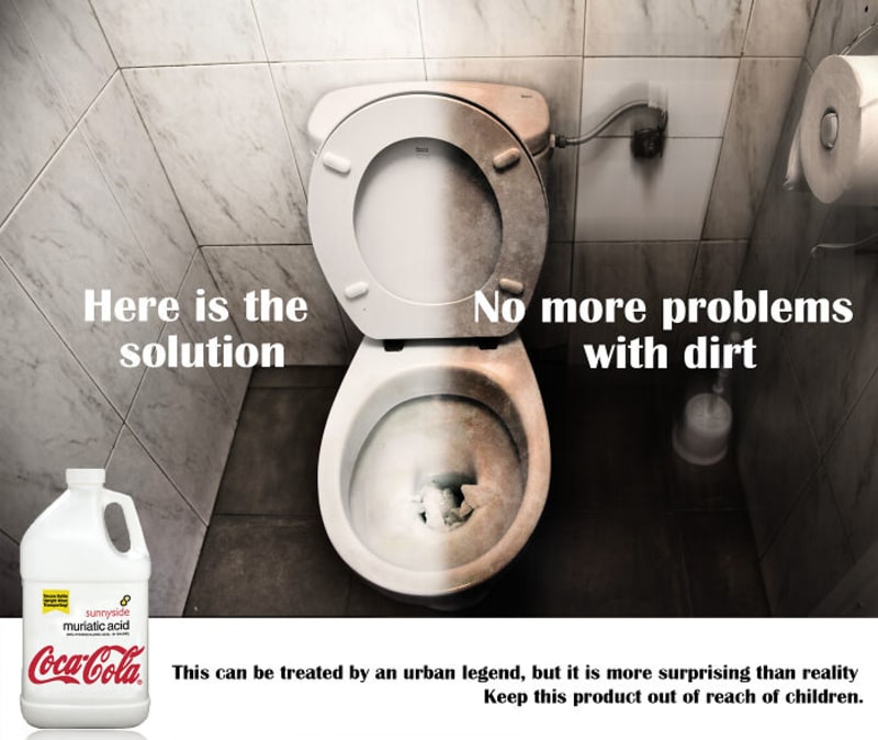 Coca-Cola - tady je řešení, poradí si s každou špínou