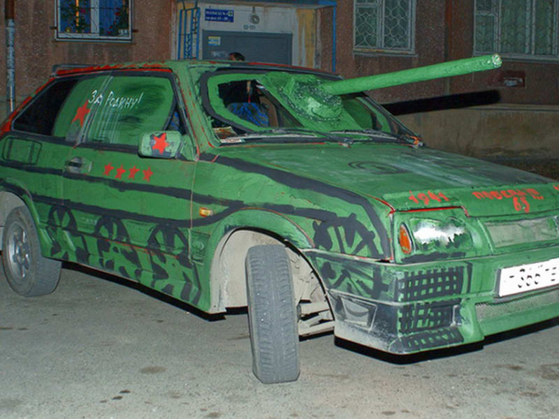 Ruská auta jako tanky 6