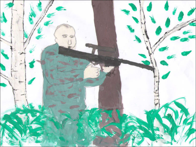 Obrázky ruských dětí malujících svého vůdce Putina 5