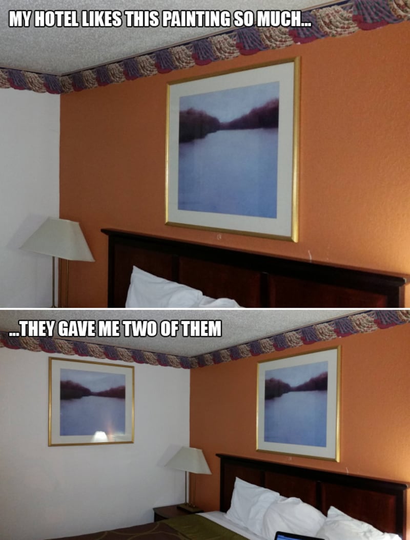Hotel ten obraz miluje tak moc, že mu ho dal na pokoj dvakrát