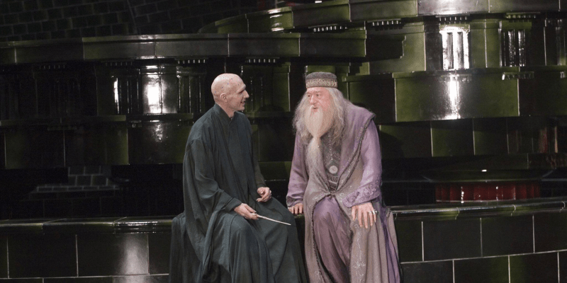 Voldemort a Brumbál... při vzácně poklidné chvilce!