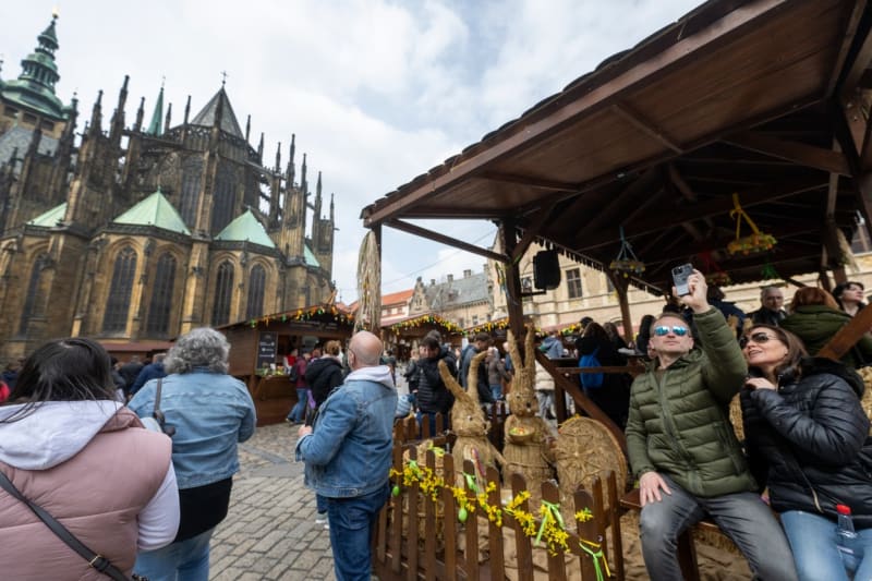 Velikonoční trhy na Pražském hradě, 9. dubna 2023.
