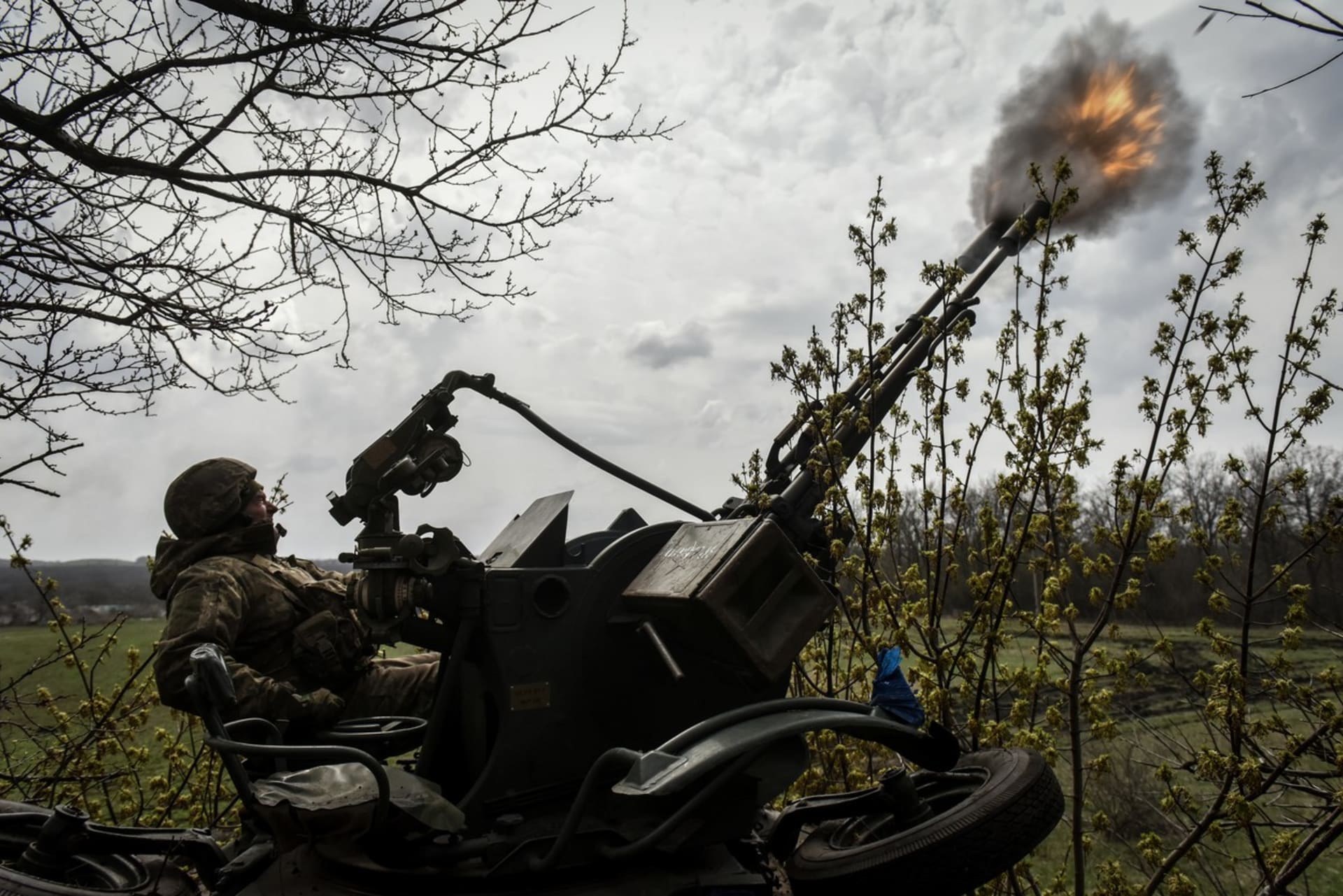 Ukrajinské jednotky u Bachmutu