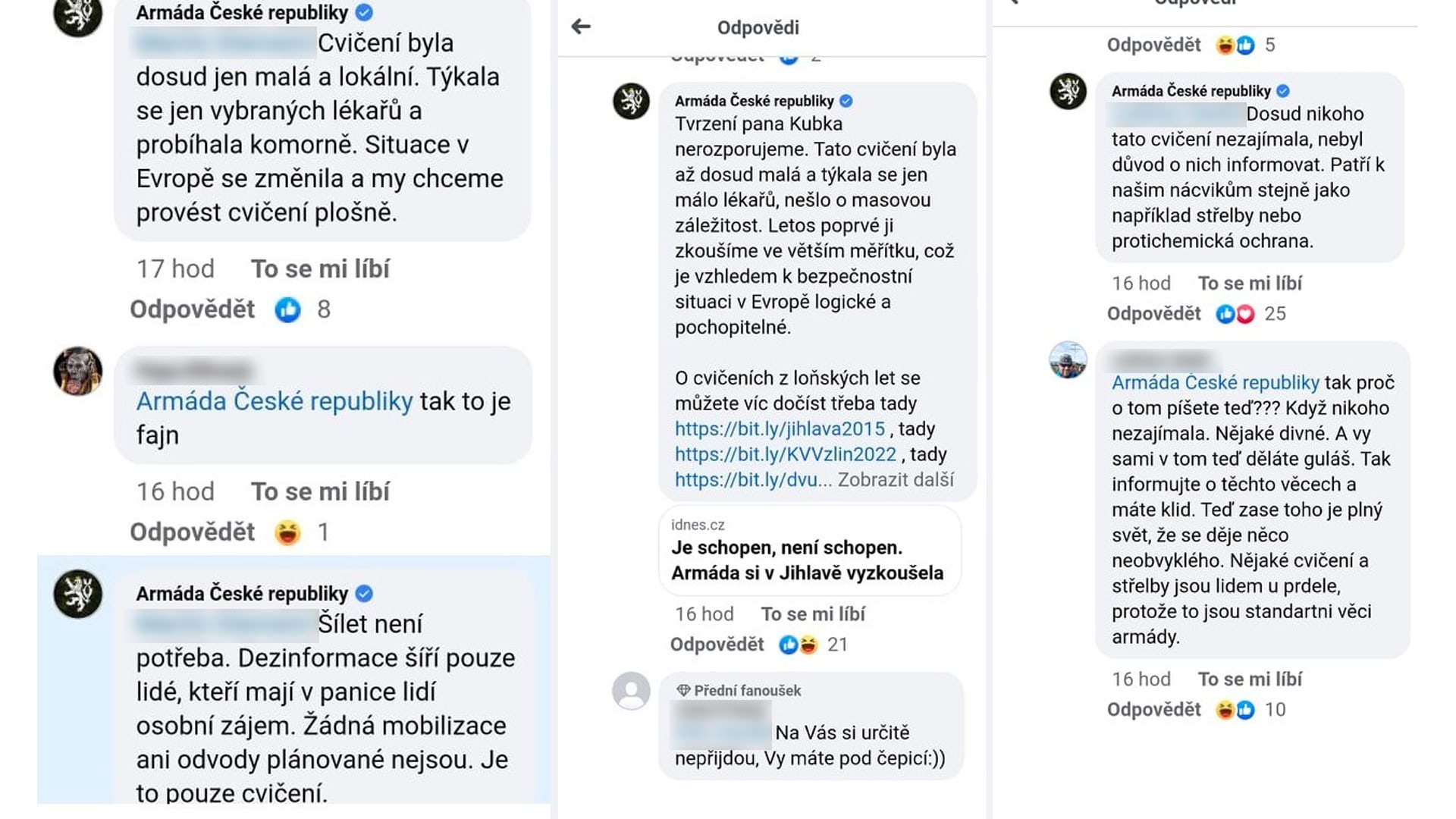 Komunikace Armády ČR na sociálních sítích