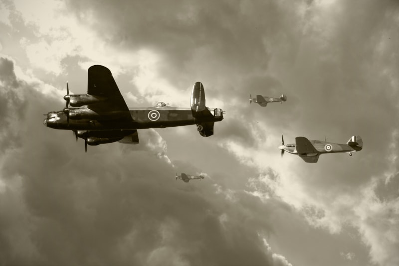 Britský bombardér Lancaster z II. světové války