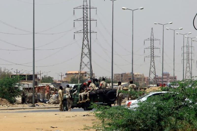 Armádní vojáci v Chartúmu