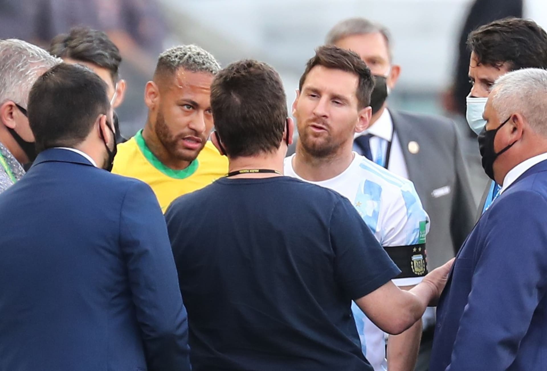Hygiena musela přerušit zápas mezi Brazílií a Argentinou 1
