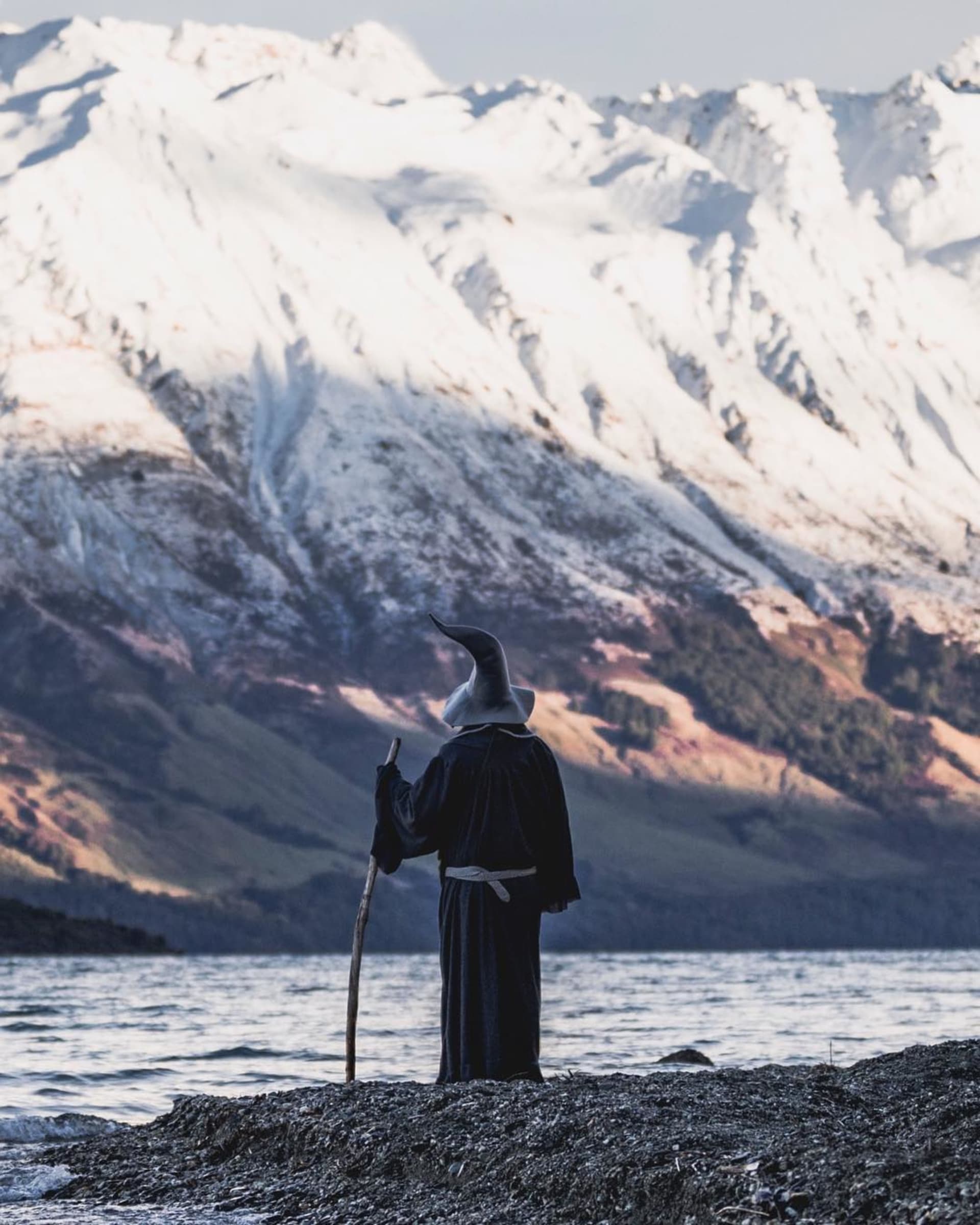 Týpek cestoval po Novém Zélandu v převleku Gandalfa