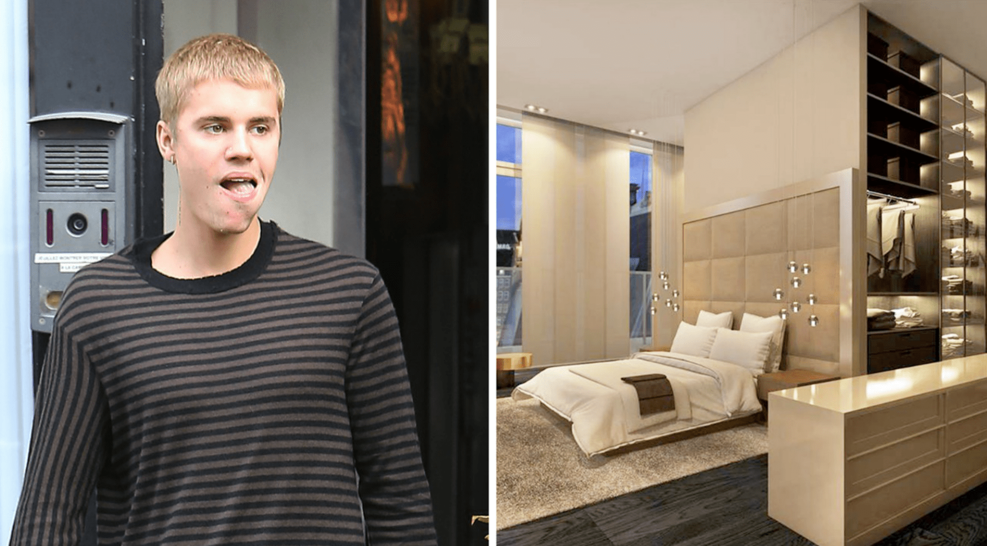 Justin má nový luxusní byt