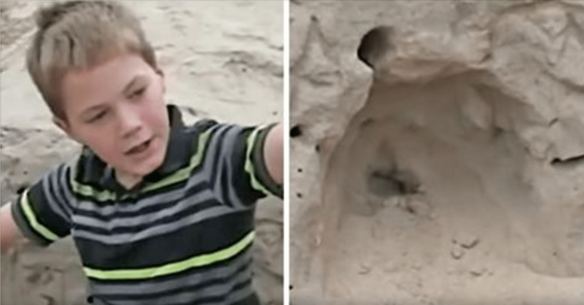 Dívka byla pohřbena zaživa v písku.