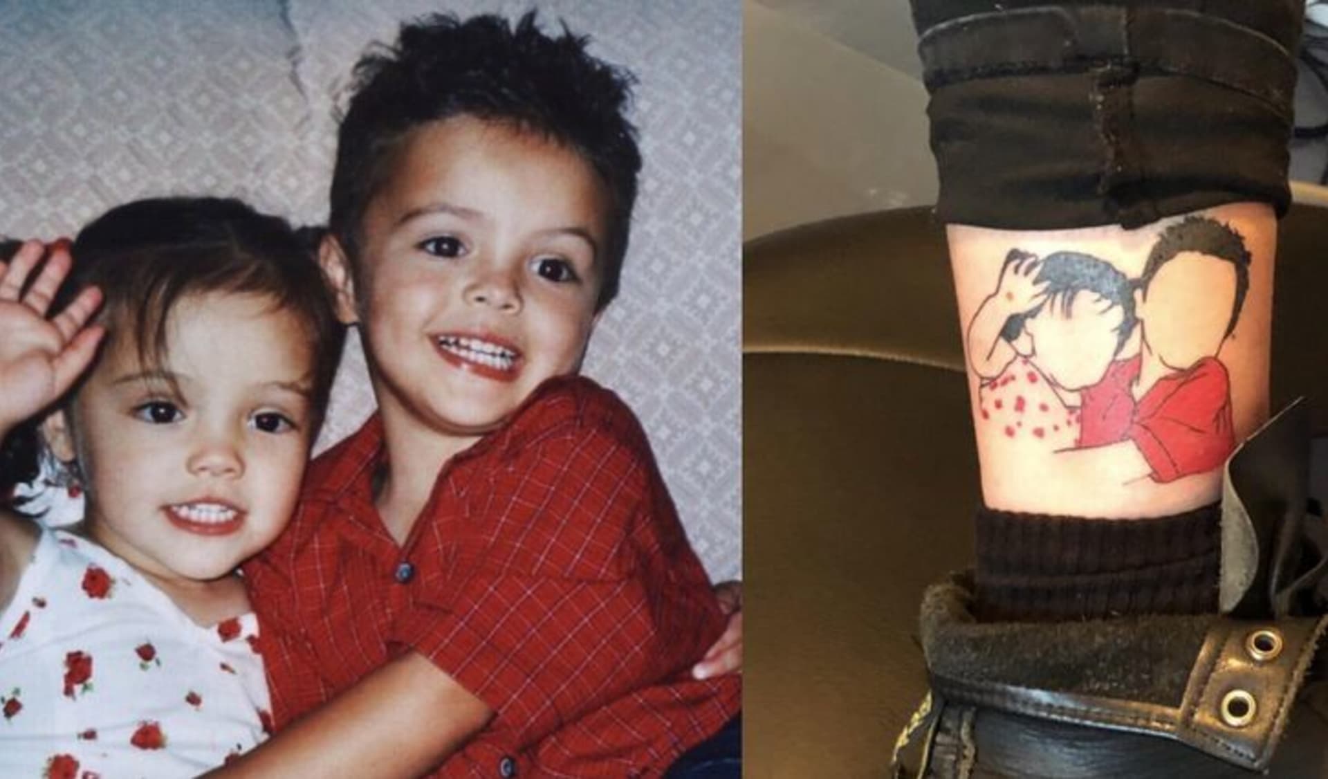 Vzor pro tetování sloužila fotka dvojčat