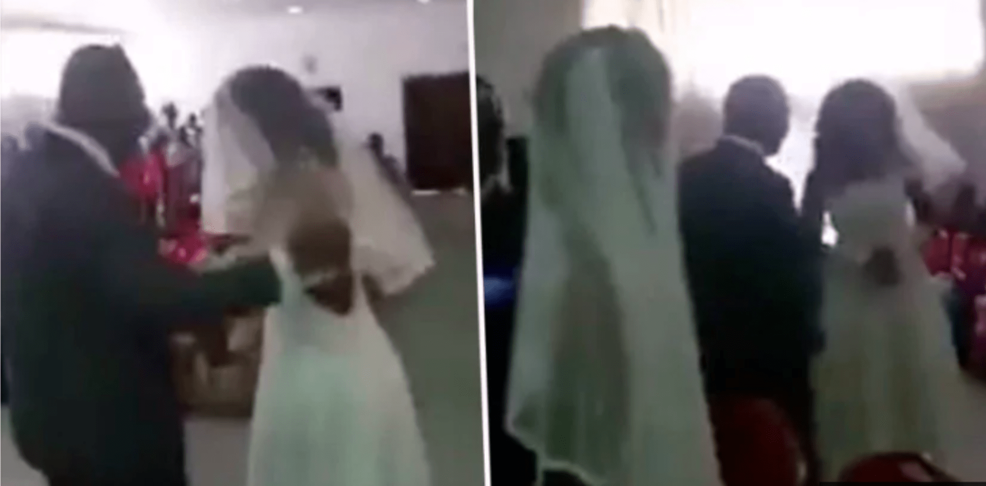 Milenka ve svatebních šatech