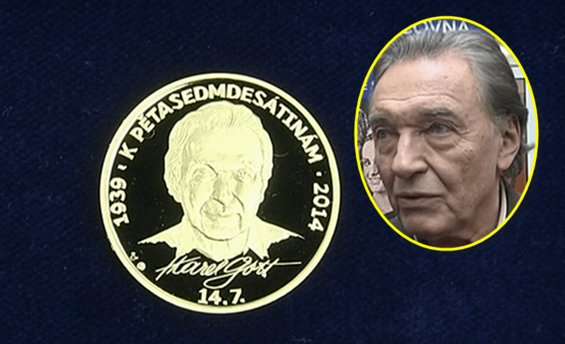 Video VIP zprávy: Svou zlatou minci má i zlatý slavík Karel Gott
