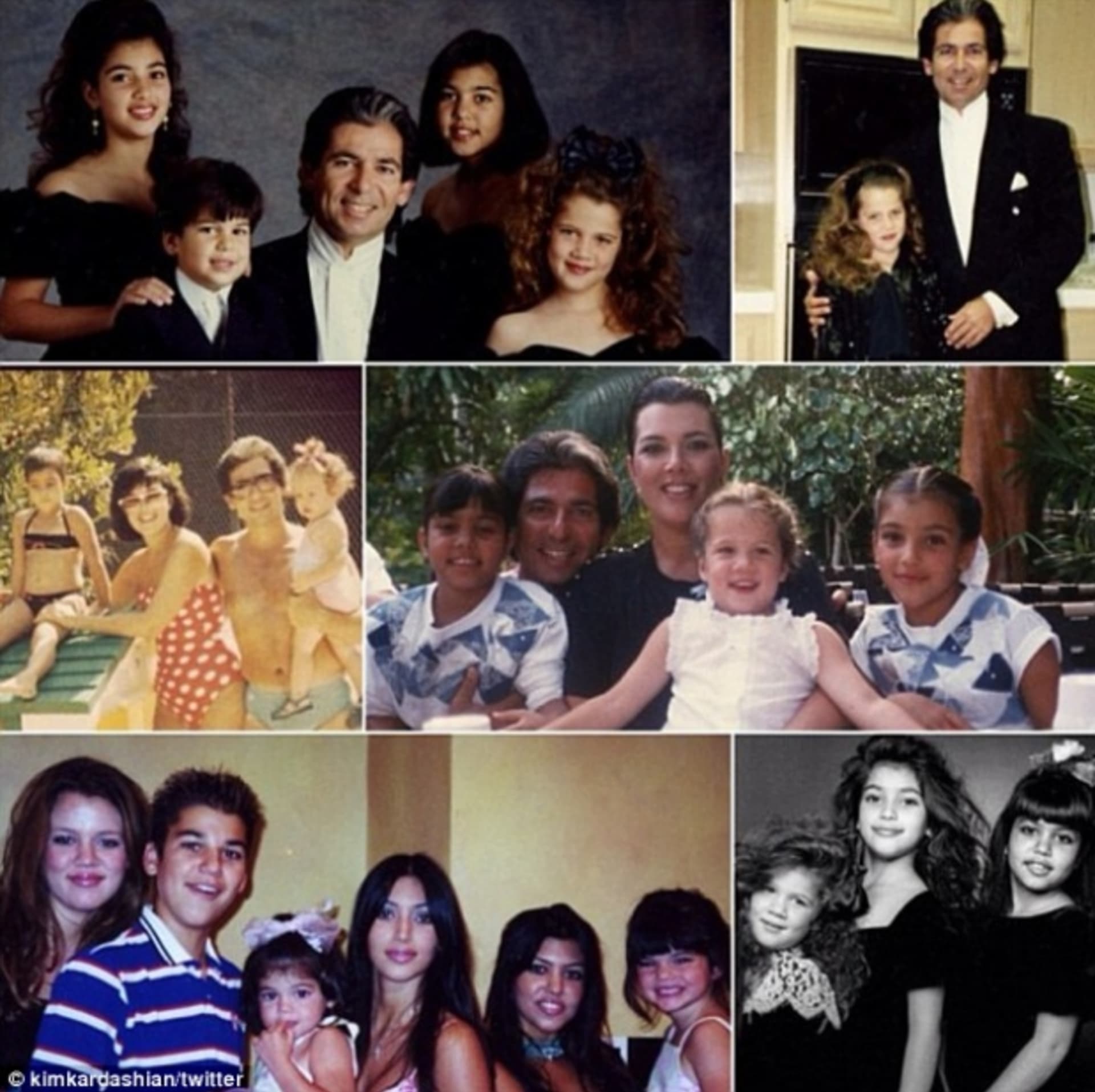 Kim Kardashian a její rodinné fotky, které uveřejnila na sociální síti