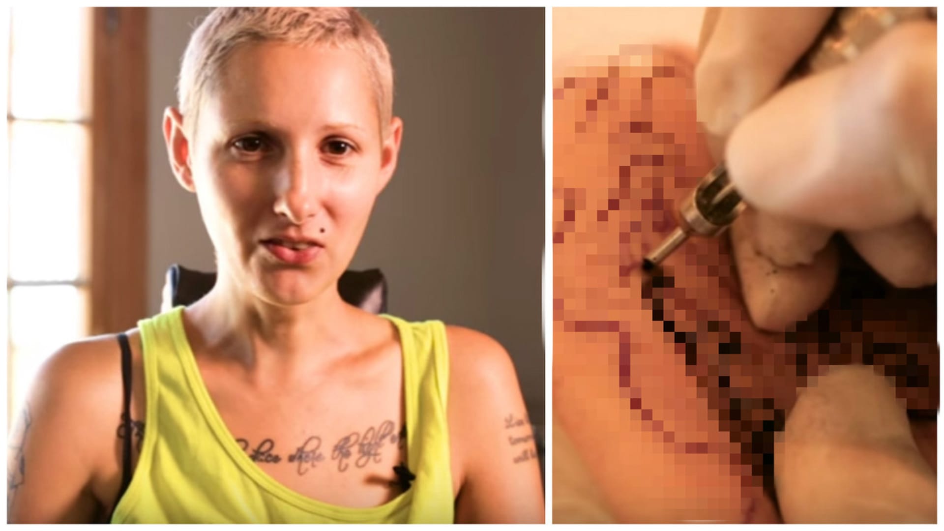 Nechala lidi vybrat jí tetování.