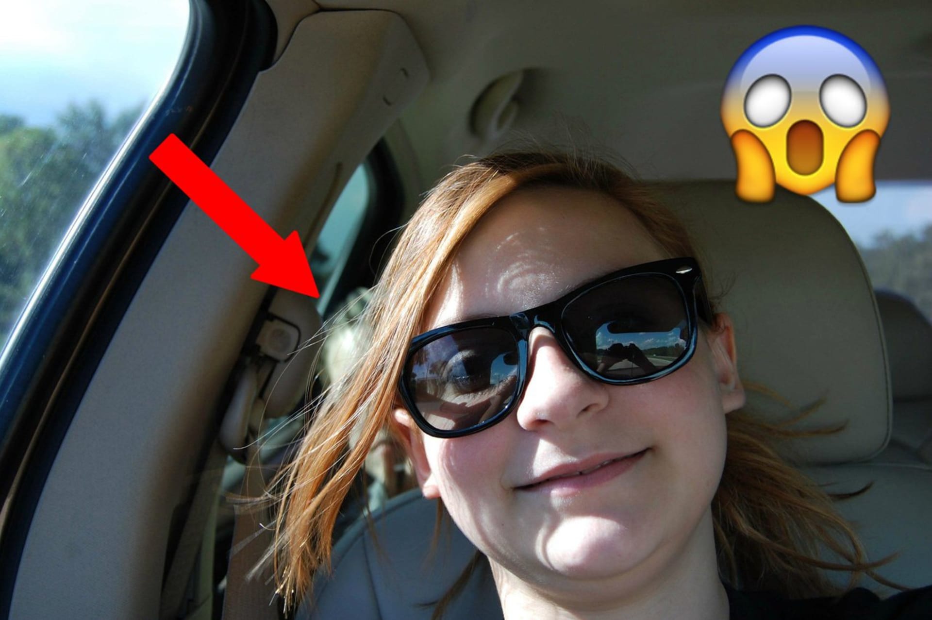 Selfie v autě s duchem